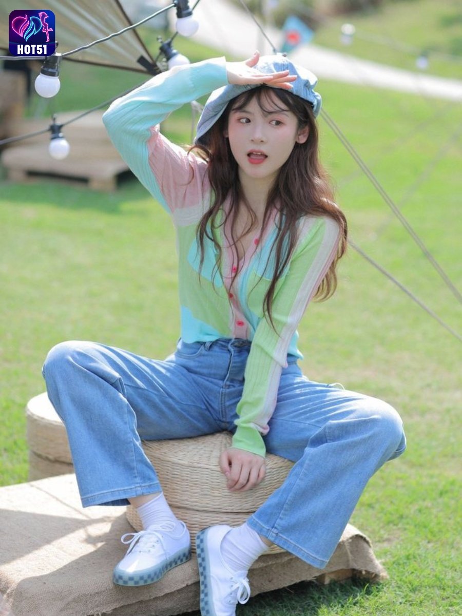 Beautiful Girl Livestream on Hot51 app